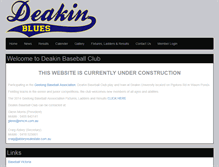 Tablet Screenshot of deakin.baseball.com.au