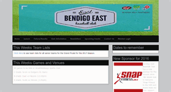Desktop Screenshot of bendigoeast.baseball.com.au