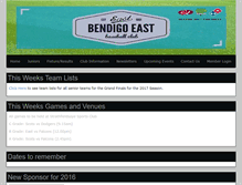 Tablet Screenshot of bendigoeast.baseball.com.au