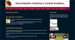 Desktop Screenshot of cardinalsjunior.baseball.com.au