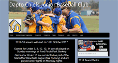 Desktop Screenshot of daptochiefsjnrs.baseball.com.au