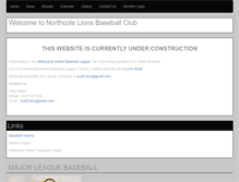 Tablet Screenshot of northcote.baseball.com.au