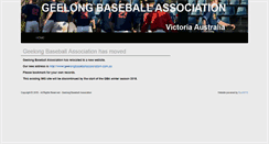 Desktop Screenshot of geelongassociation.baseball.com.au