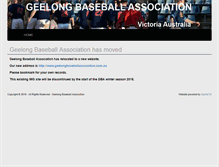 Tablet Screenshot of geelongassociation.baseball.com.au