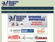 Tablet Screenshot of macarthur.baseball.com.au