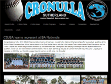 Tablet Screenshot of csjba.baseball.com.au