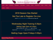 Tablet Screenshot of cardinals.baseball.com.au