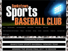 Tablet Screenshot of bankstownsports.baseball.com.au