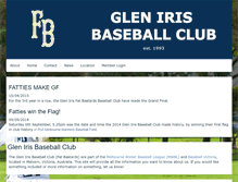 Tablet Screenshot of gleniris.baseball.com.au