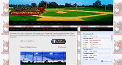 Desktop Screenshot of latrobeuni.baseball.com.au