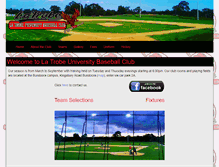 Tablet Screenshot of latrobeuni.baseball.com.au