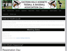 Tablet Screenshot of easternhills.baseball.com.au