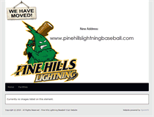 Tablet Screenshot of pinehillslightning.baseball.com.au